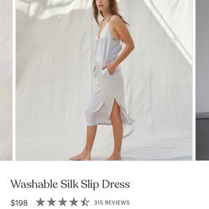 Washable Silk Dress in Cloud